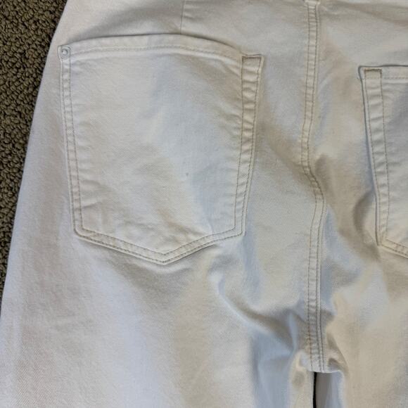 7 For All Mankind Straight Denim White Jeans US Women's 30 - Picture 8 of 10